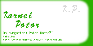 kornel potor business card